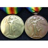 17820 SJT H JOHNSON KOSB British WWI Victory medal, and S-21416 PTE C SABIN SEAFORTH British WWI