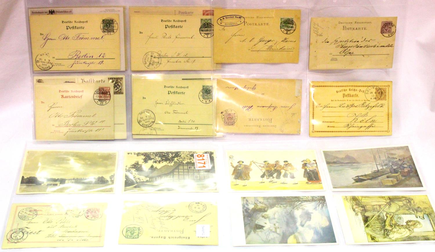 German WWI and later postcards, including photographic and artistic subjects, some used and