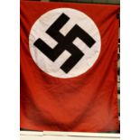 German WWII representation Org Todt cotton flag, embroidered and of three piece construction,