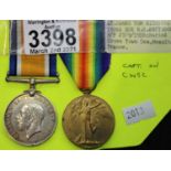 180th BRIGADE RHA, a WWI medal pair comprising BWM and Victory medal. P&P Group 1 (£14+VAT for the