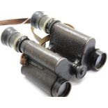 Huet of Paris, a pair of binoculars believed to be French issue during WWI. P&P Group 1 (£14+VAT for