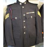 Australian Corps of Transport sergeant two piece parade uniform, badged with ribbon bar, dated 1979,