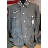 German WWII representation tunic, badged and bearing a General Assault award. P&P Group 3 (£25+VAT