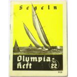 German Third Reich Berlin Olympics 1936 sailing programme. P&P Group 1 (£14+VAT for the first lot