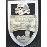German Third Reich SS Wintertag 1934 dated shield. P&P Group 1 (£14+VAT for the first lot and £1+VAT