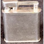 Vintage silver plated petrol lighter. P&P Group 1 (£14+VAT for the first lot and £1+VAT for