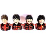 Set of four Bairstow Manor Collectibles Beatle character jugs, limited edition, H: 14 cm. P&P