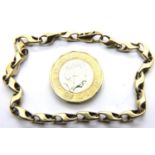 Modern 9ct gold bracelet, L: 18 cm, 7.2g. P&P Group 1 (£14+VAT for the first lot and £1+VAT for