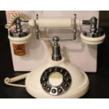 GPO Ivory Opal classic retro push button telephone compatible with modern telephone banking and
