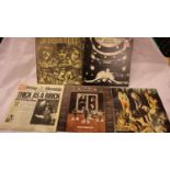 5 x Jethro Tull LPs; Thick as a Brick; Benefit; This Was; Stand Up; A Passion Play; In good