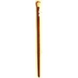 Compass top walking stick, L: 88 cm. P&P Group 3 (£25+VAT for the first lot and £5+VAT for