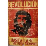Che Guevara Revolucion Hasta la Victoria Siempre revolution of Cuba inspired art poster, 91 x 60 cm.