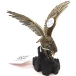 Oriental filigree silver enamelled hawk, 13 x 13 cm. P&P Group 1 (£14+VAT for the first lot and £1+