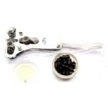 Stainless steel adjustable screw back watch opener with various sized pins. P&P Group 1 (£14+VAT for