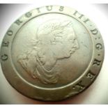1797 - Large Cartwheel Twopence of King George III - UK's largest coin produced. P&P Group 1 (£14+