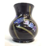 Anita Harris vase in the Bluebell pattern, signed in gold, H: 12 cm. P&P Group 2 (£18+VAT for the