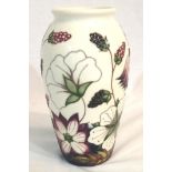 Moorcroft vase in the Bramble Revisited pattern, H: 18 cm. P&P Group 2 (£18+VAT for the first lot