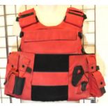 Aegis red training ballistics vest, size 46. P&P Group 2 (£18+VAT for the first lot and £3+VAT for