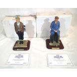 Last of the Summer Wine two Danbury Mint collectable figurines, Clegg and Compo, both with