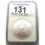 NGC slabbed American 2004 silver Liberty dollar. P&P Group 1 (£14+VAT for the first lot and £1+VAT