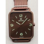 Gents David Daper wristwatch, new and boxed. Working at lotting. P&P Group 1 (£14+VAT for the