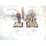 Last of the Summer Wine two life like Danbury Mint figurines Marina and Auntie Wainwright, both with