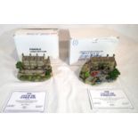 Last of the Summer Wine, two Danbury Mint collectable cottages, There May Be Trouble Ahead and