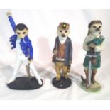 Three boxed Country Artists Magnificent Meerkat figurines Snowman, William and Davy. P&P Group 3 (£
