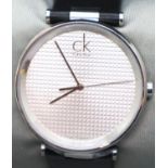 Gents Calvin Klein wristwatch, new and boxed. Working at lotting. P&P Group 1 (£14+VAT for the first