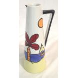 Lorna Bailey jug in the Tropicana pattern, H: 23 cm. P&P Group 2 (£18+VAT for the first lot and £3+