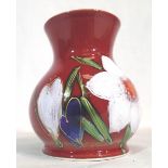 Anita Harris vase in the Spring Flower pattern, signed in gold. P&P Group 2 (£18+VAT for the first