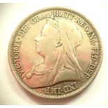 1893 - Silver crown of Queen Victoria. P&P Group 1 (£14+VAT for the first lot and £1+VAT for