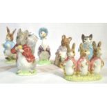Seven Beswick Beatrix Potter animal figurines including Timmy Tiptoes, Tom Kitten etc. P&P Group