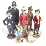 Five mixed meerkat anturopmorpilic figurines including Country Artists Alekei. P&P Group 3 (£25+
