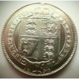 1890 Silver Shilling of Queen Victoria. P&P Group 1 (£14+VAT for the first lot and £1+VAT for