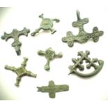 Collection of Crusades Pilgrim Talismans/Cruciform pendants. P&P Group 1 (£14+VAT for the first
