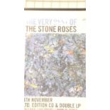 Stone Roses framed poster dated 4th November, The Very Best of The Stone Roses, 88 x 62 cm. P&P (