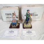 Last of the Summer Wine two life like Danbury Mint figurines Pearl and Howard, both with