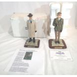 Last of the Summer Wine, two life like Danbury Mint figurines, Foggy and Truly True Love with