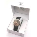 Gents Danish design calendar wristwatch, new and boxed. Working at lotting. P&P Group 1 (£14+VAT for