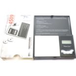 Boxed digital professional mini jewellery scale with batteries. P&P Group 1 (£14+VAT for the first