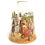 Doulton series ware Sir Roger Decoverley bell vase, H: 12 cm. P&P Group 2 (£18+VAT for the first lot