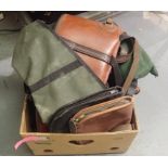 Nine canvas and leather rifle/shotgun bags. P&P Group 3 (£25+VAT for the first lot and £5+VAT for