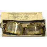 WWI Imperial German Flying Goggles in original box. P&P Group 1 (£14+VAT for the first lot and £1+
