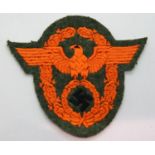 German WWII re-enactment embroidered NSFK orange uniform patch. P&P Group 1 (£14+VAT for the first