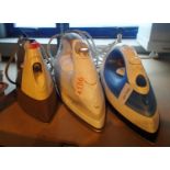 Three electric steam irons including Morphy Richards. Not available for in-house P&P, contact Paul