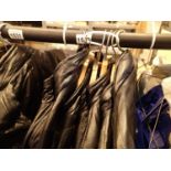 Seven lambskin patchwork leather jackets, various sizes. Not available for in-house P&P, contact