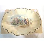 Doulton Historic England dish, Kenilworth Castle, L: 24 cm. P&P Group 2 (£18+VAT for the first lot