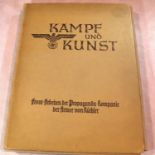 WWII German Kampf und Kunst, a large format folio of the Front Works of the propaganda Kunchler,