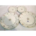 Royal Doulton Avignon pattern part dinner service of six dinner plates and six side plates. P&P